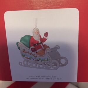 Hallmark keepsake ornament club Santa’s sleigh 2021 NIB